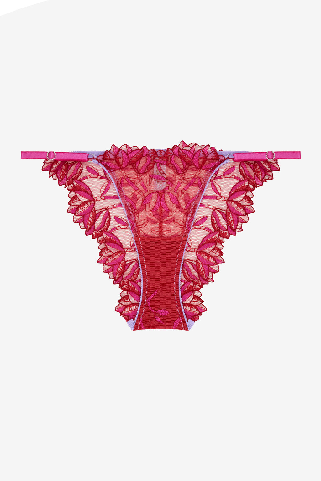 Flammée - Red Pink Floral Print Brief