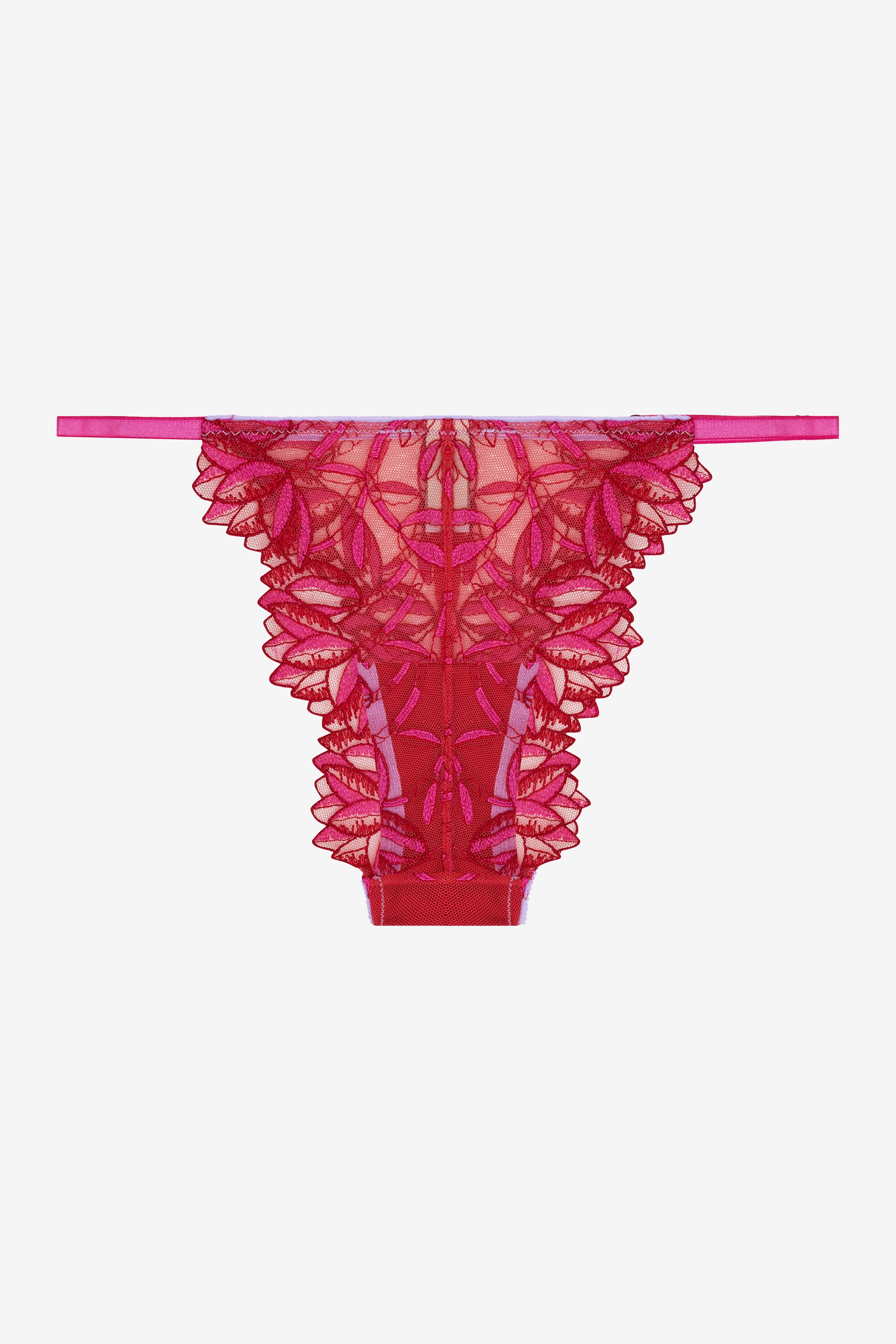 Red Pink Floral Print Brazilian