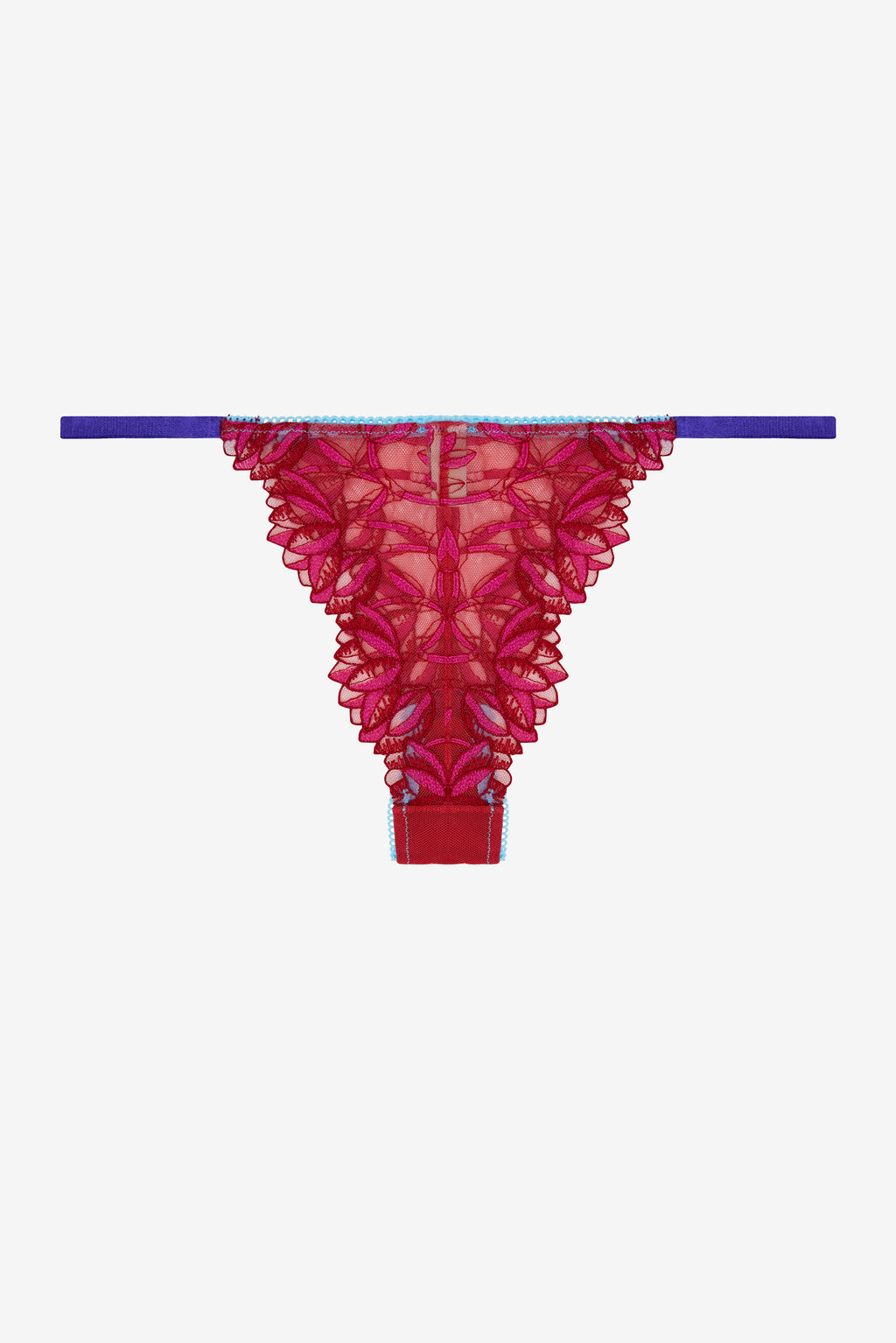 Red Purple Floral Print Brazilian