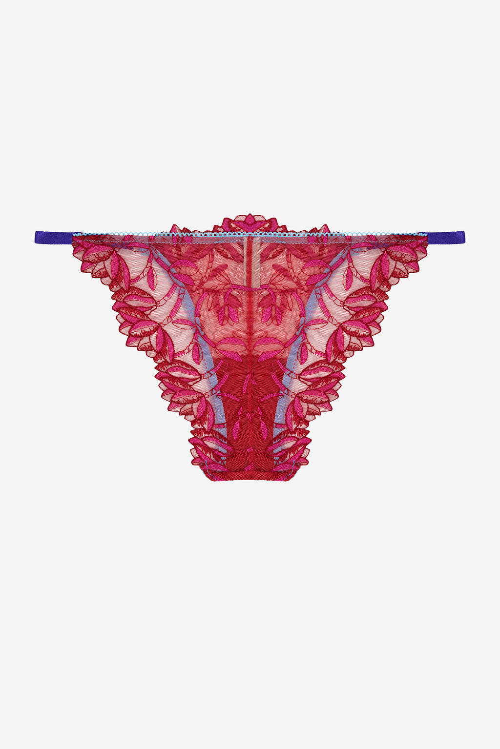 Féline - Red Purple Floral Print Brief