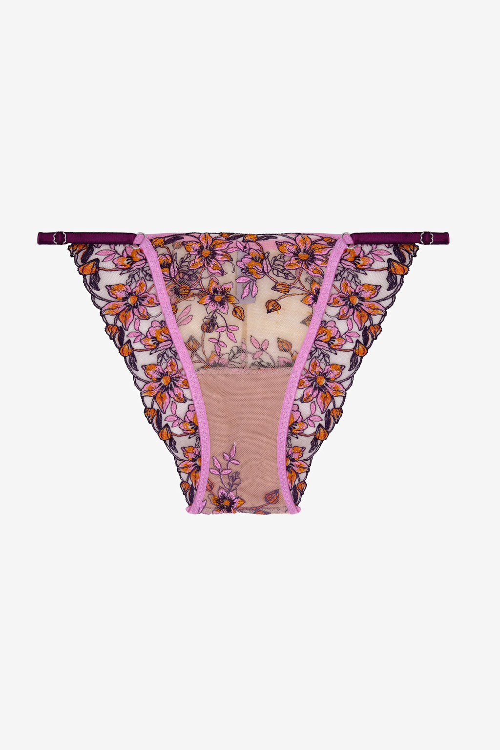 Orange Floral Print Brief