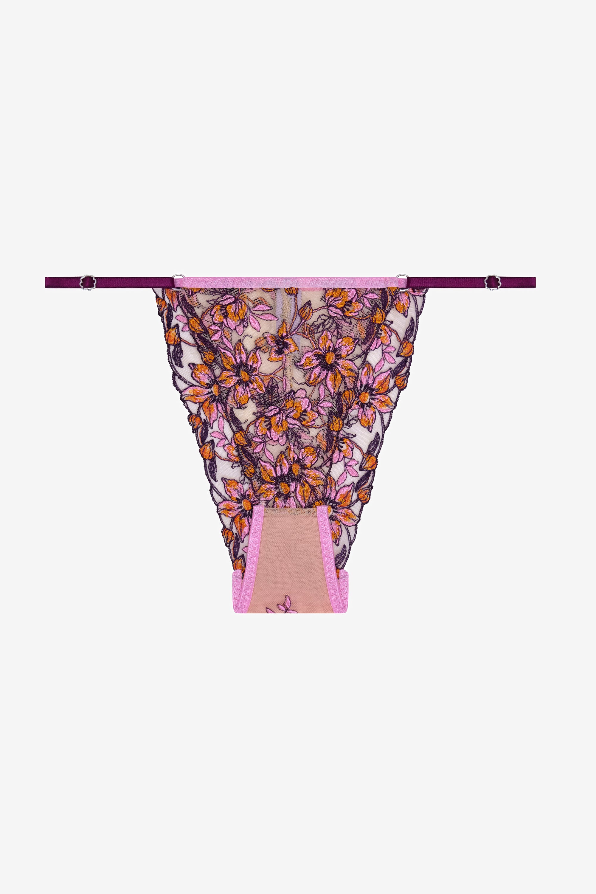 Orange Floral Print Brazilian