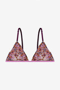 Lumière - Orange Floral Print Bralette