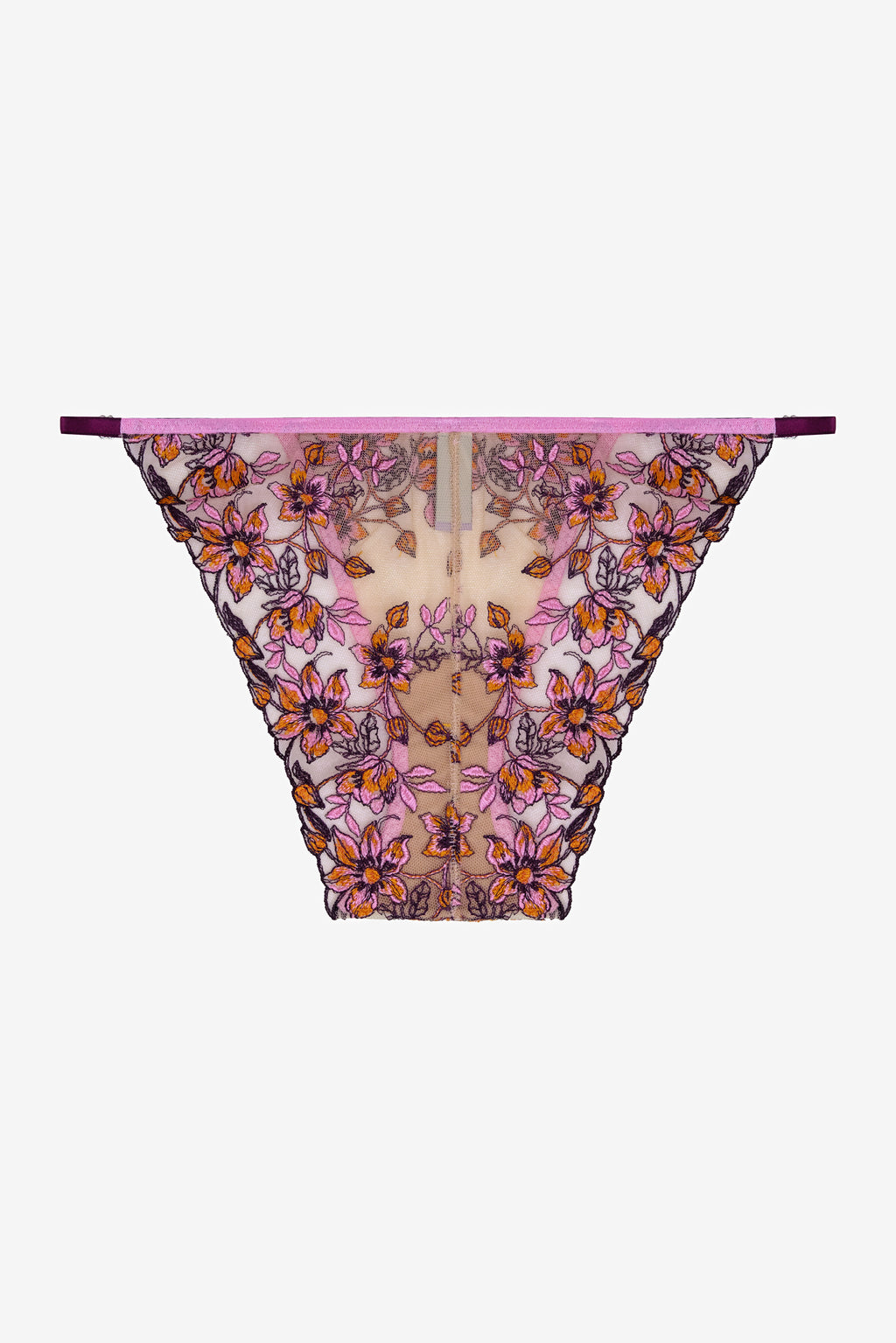 Orange Floral Print Brief