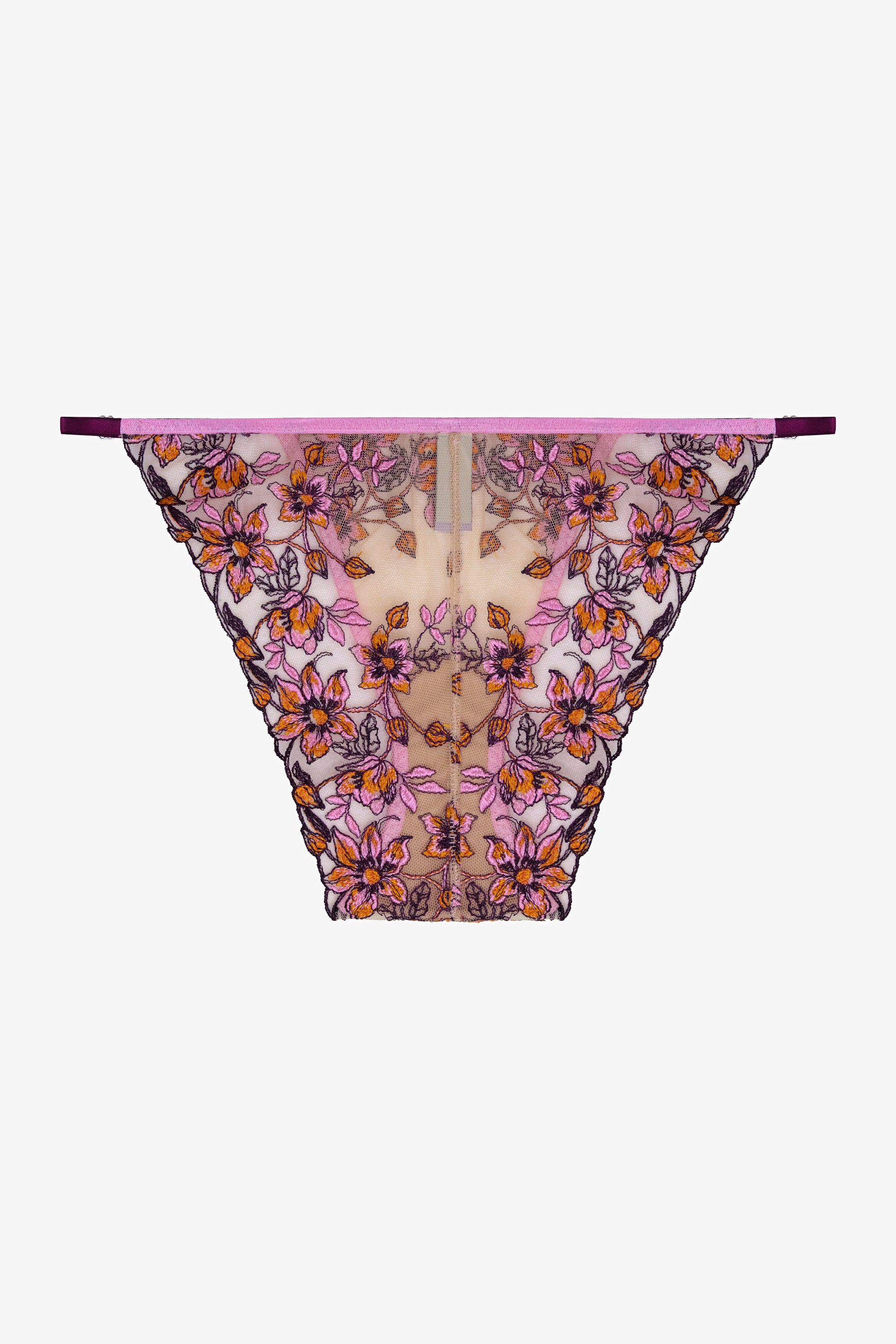 Orange Floral Print Brief