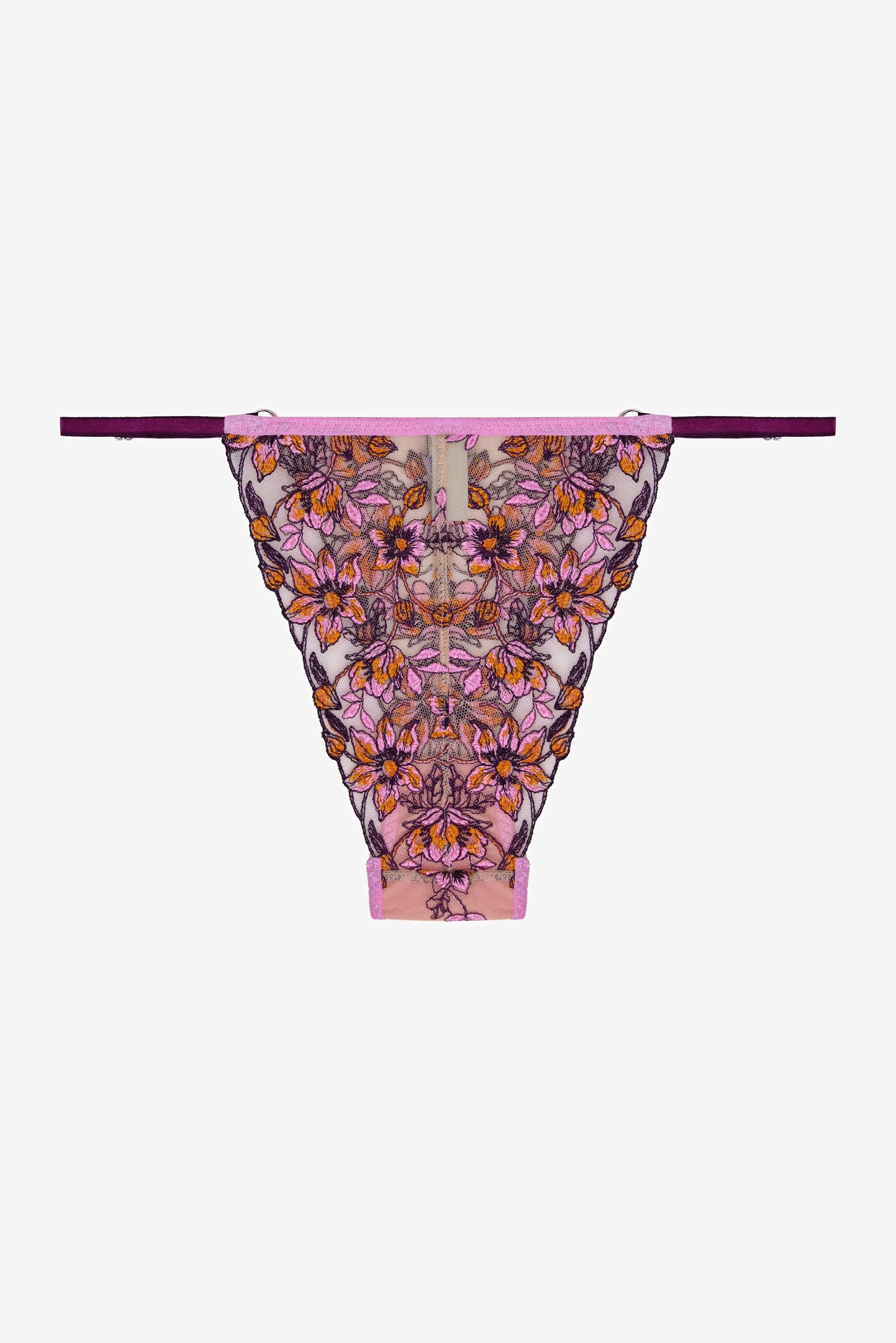 Orange Floral Print Brazilian