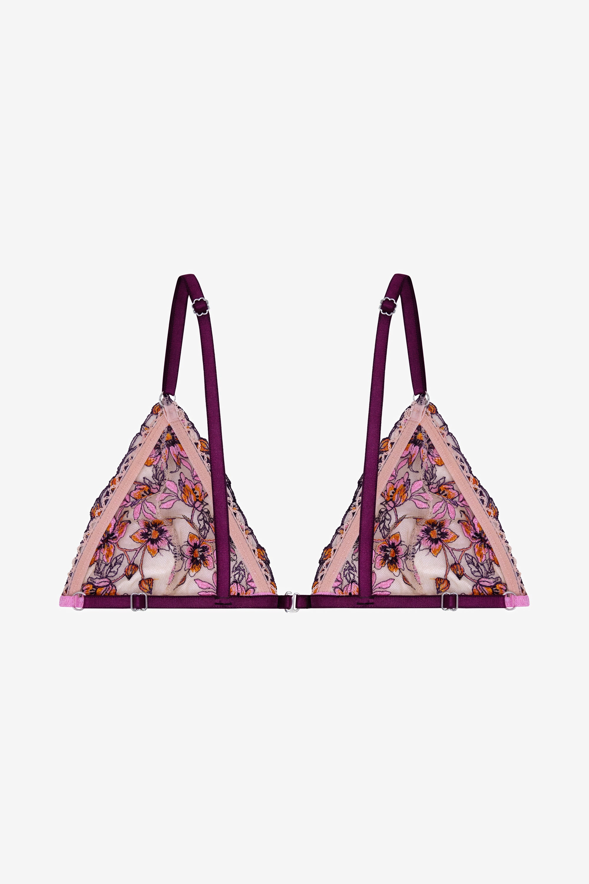 Orange Floral Print Bralette