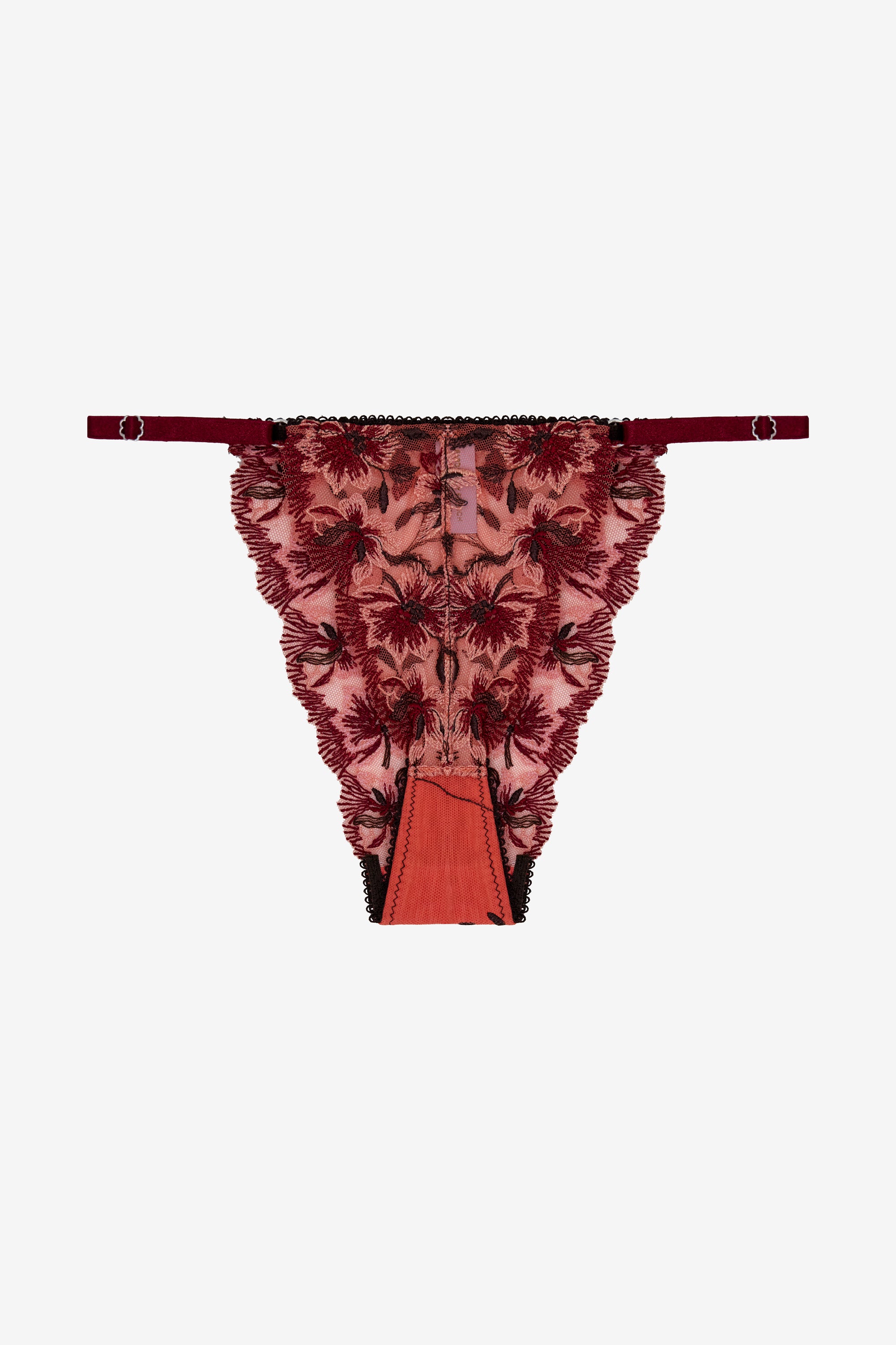 Wine Floral Print Brazilian