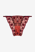 Wine Floral Print Brief