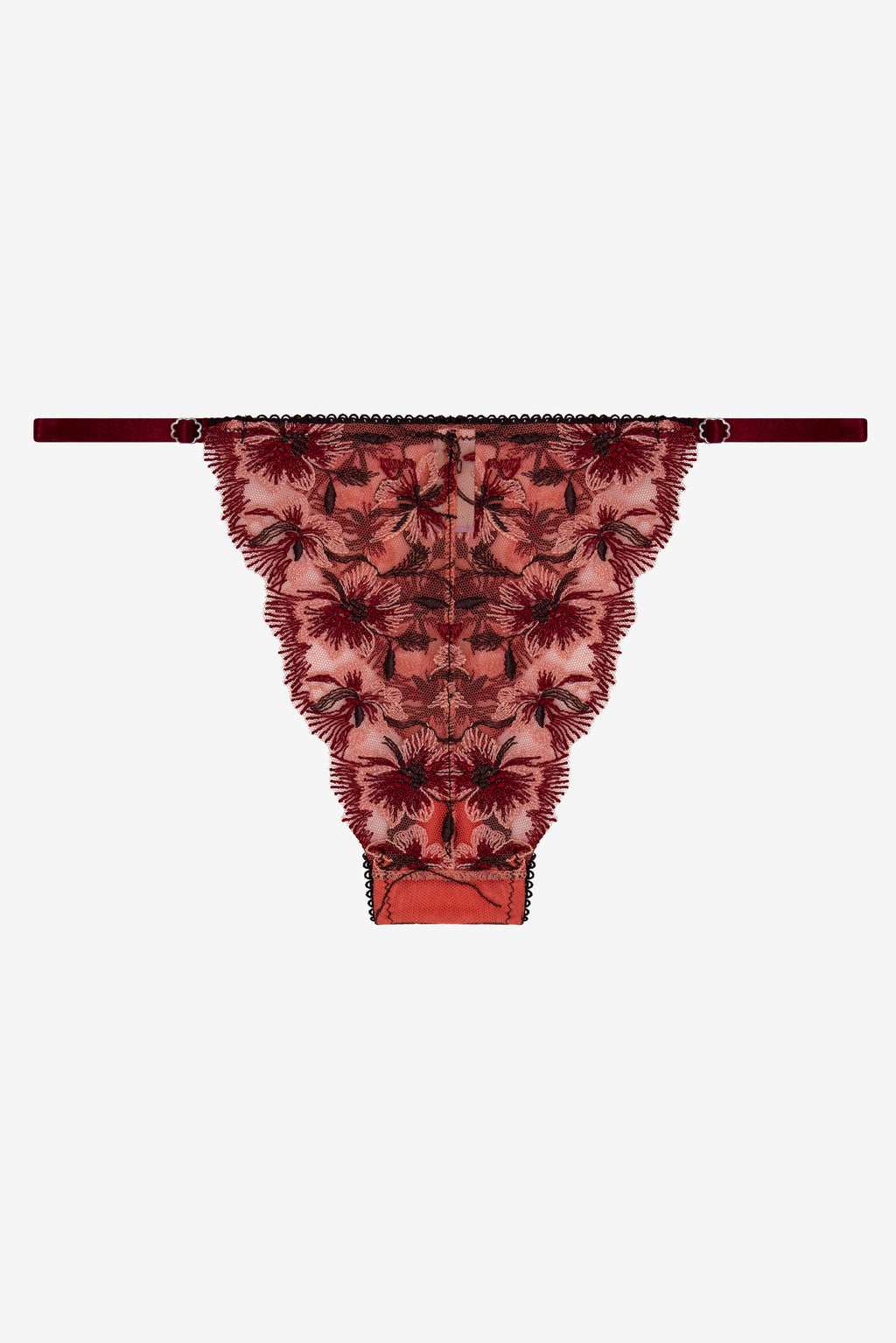 Wine Floral Print Brazilian