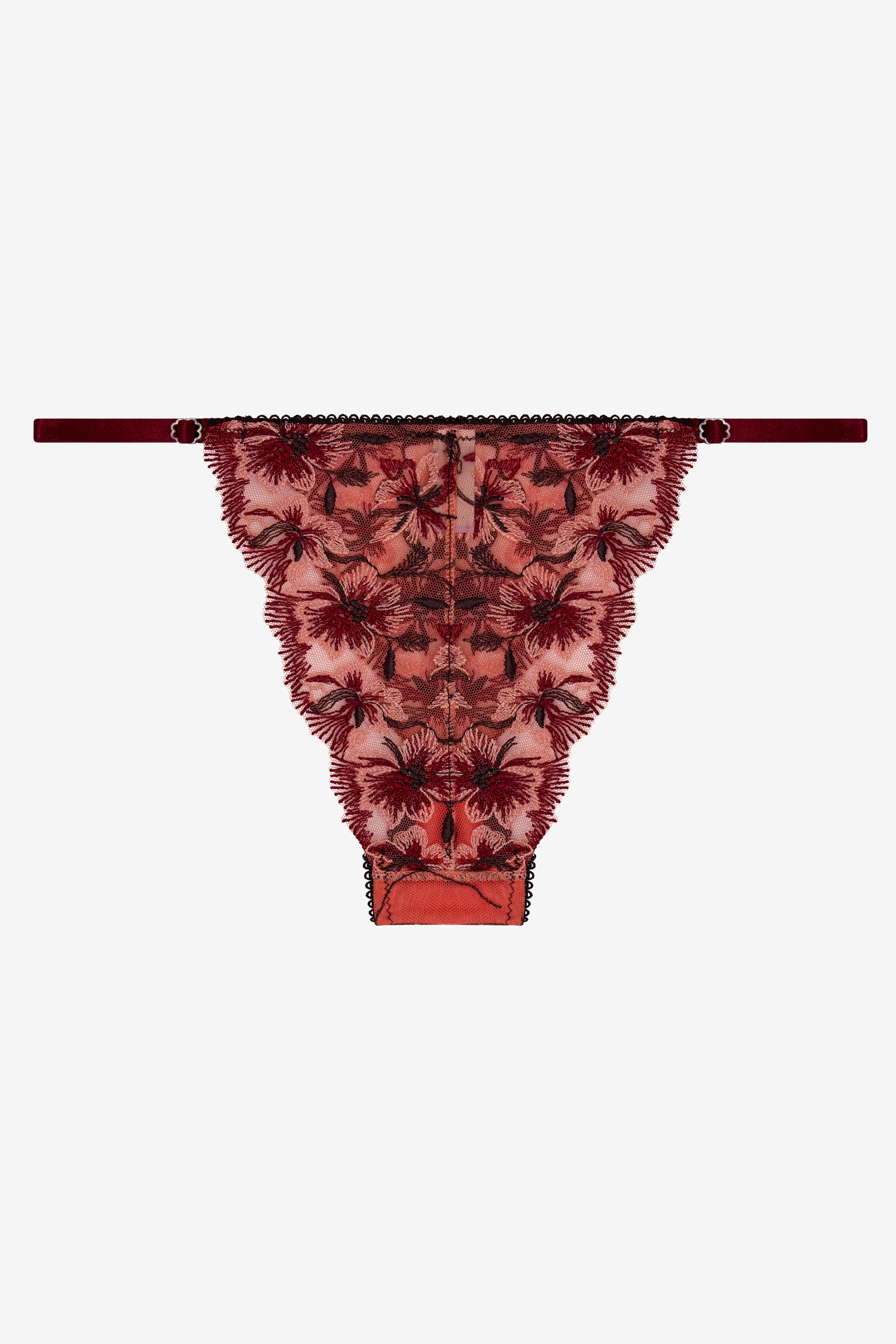 Wine Floral Print Brazilian