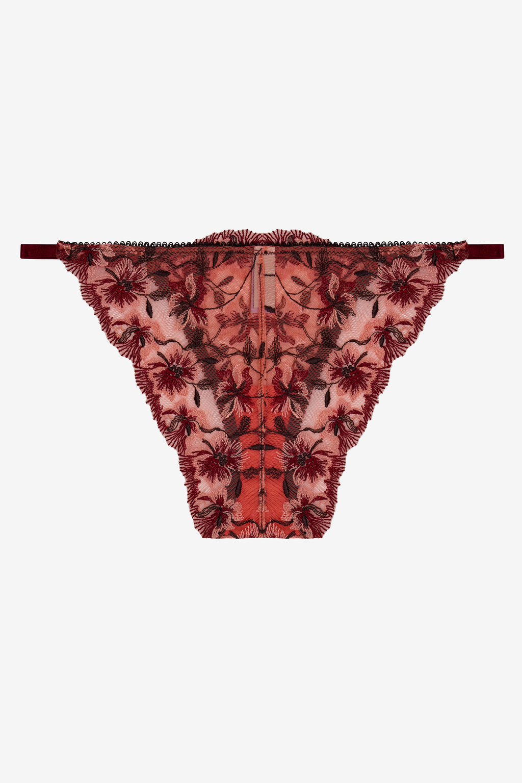 Wine Floral Print Brief