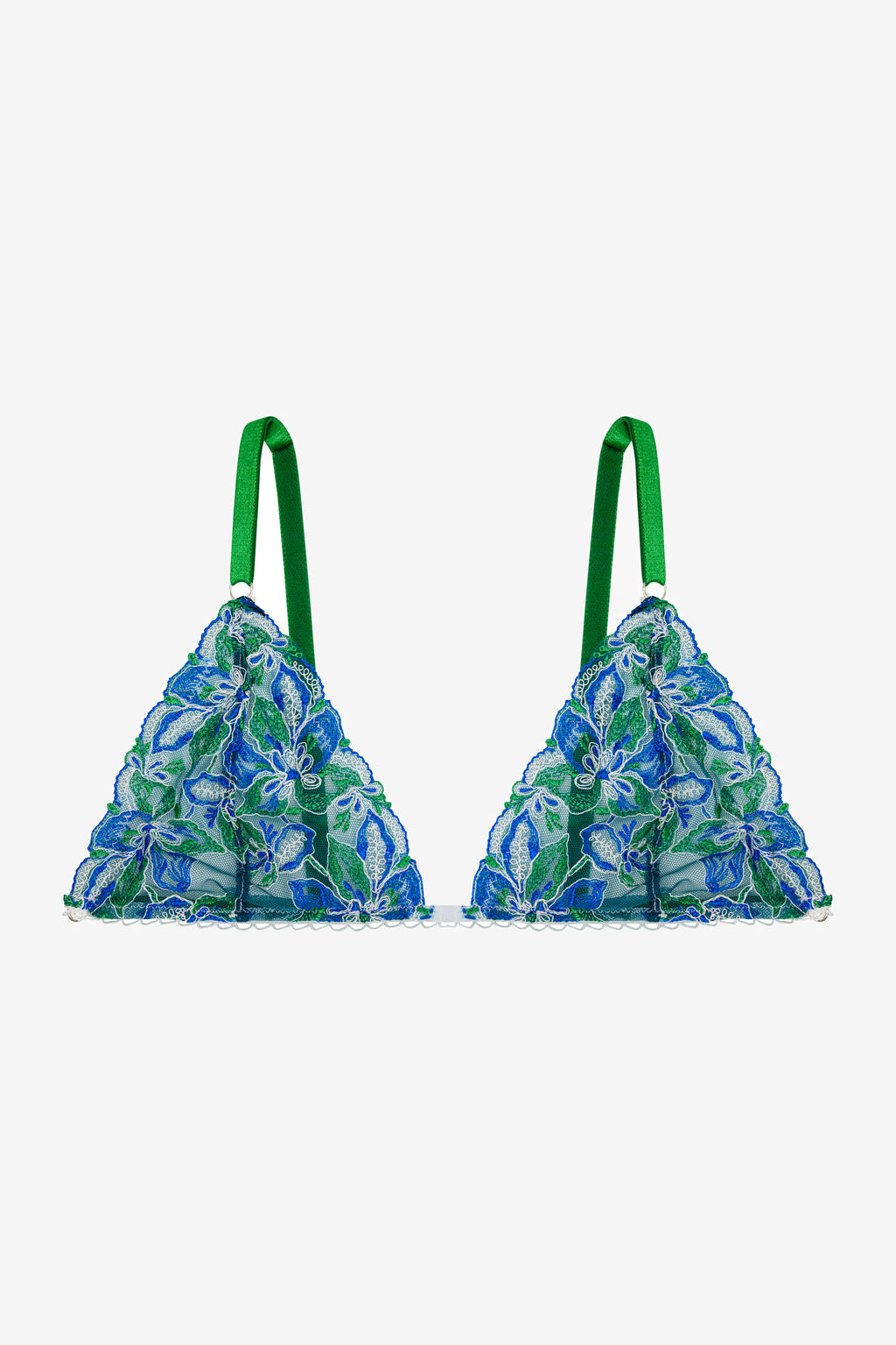 Blue Floral Print Bralette