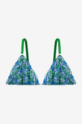 Blue Floral Print Bralette
