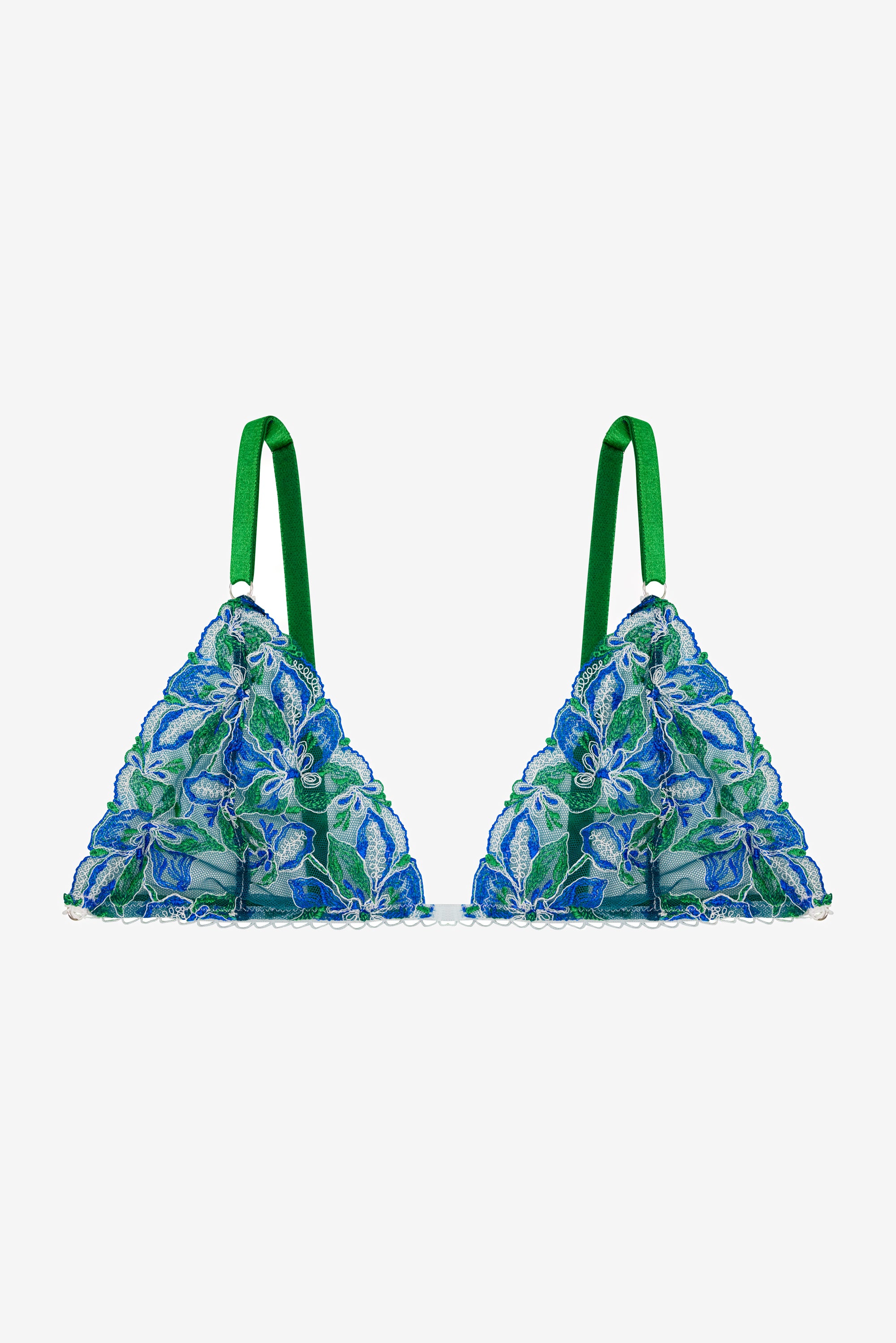 Blue Floral Print Bralette