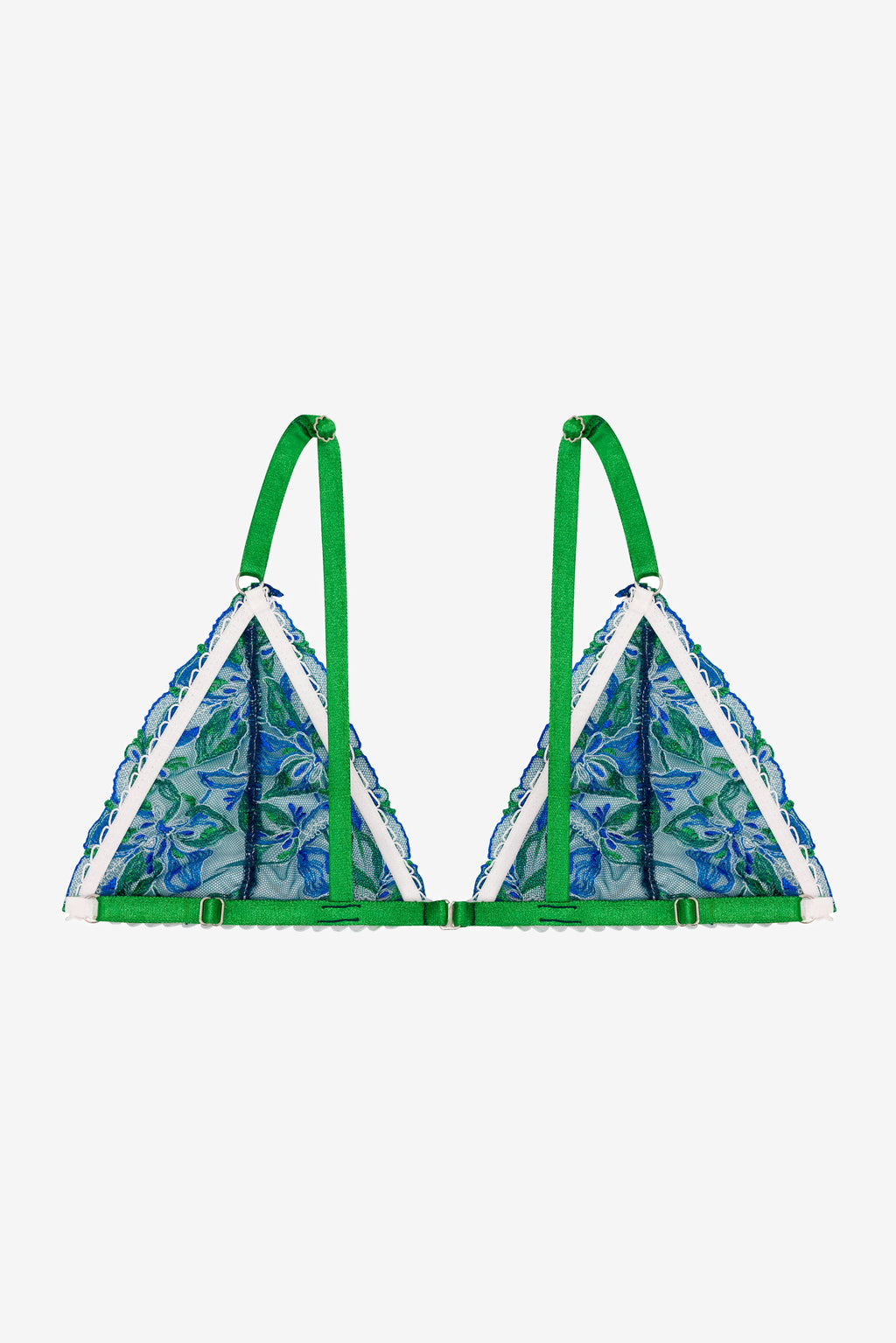 Blue Floral Print Bralette