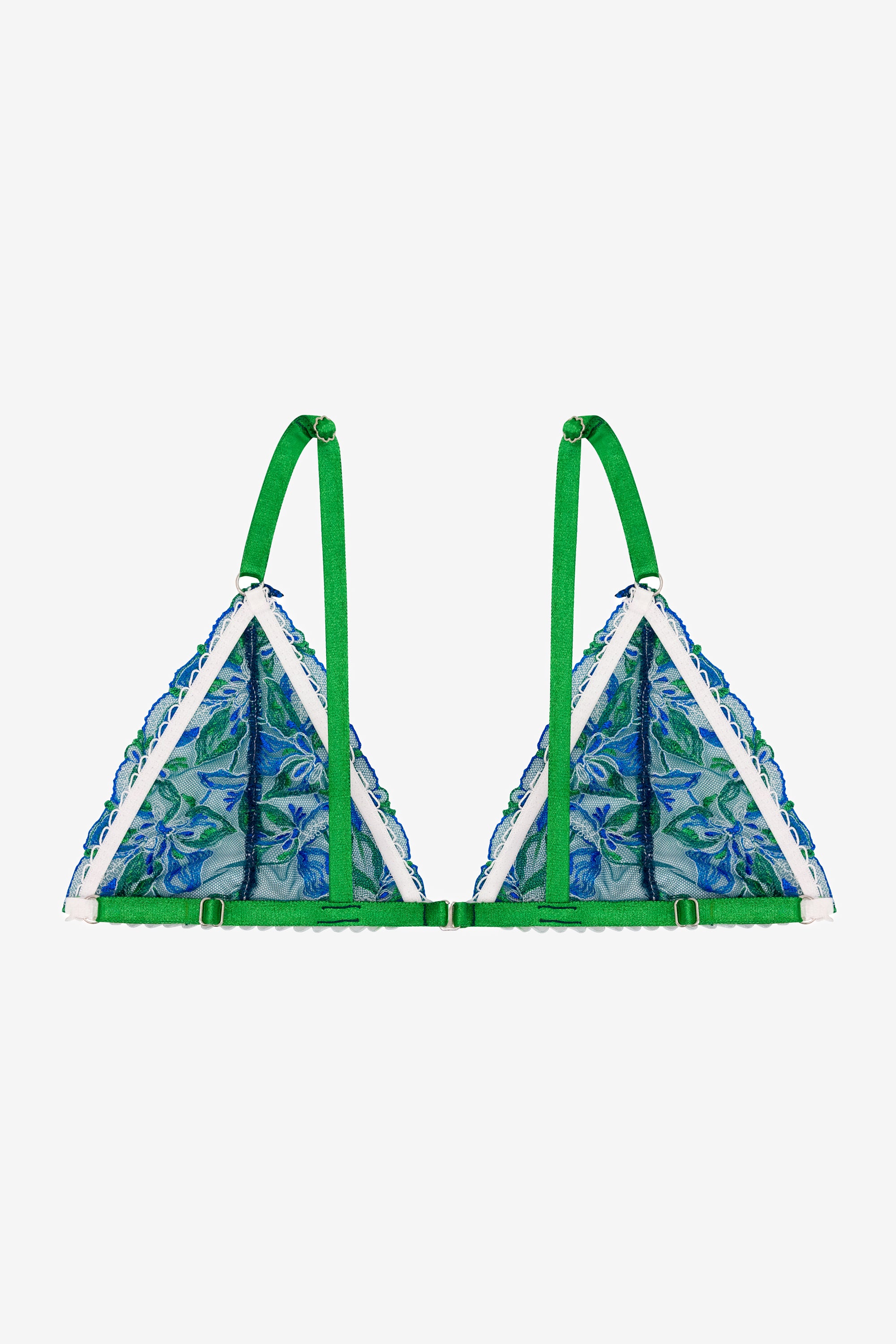 Blue Floral Print Bralette