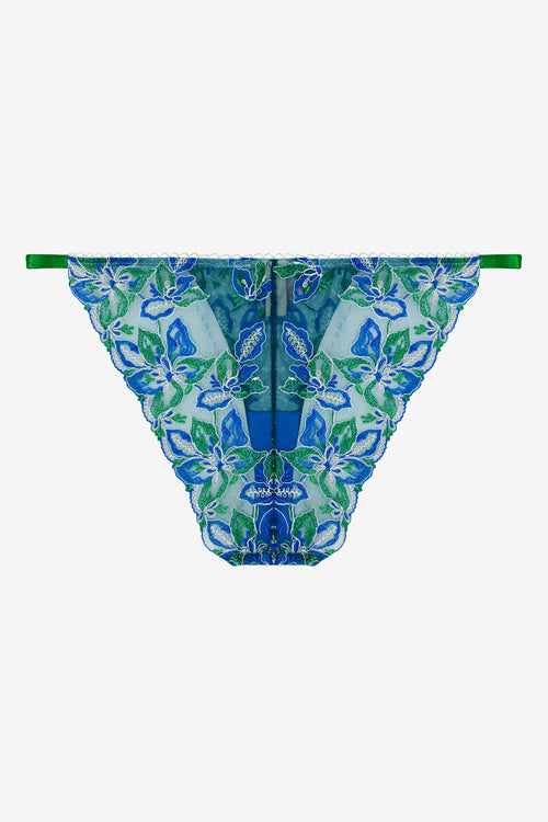 Blue Floral Print Brief
