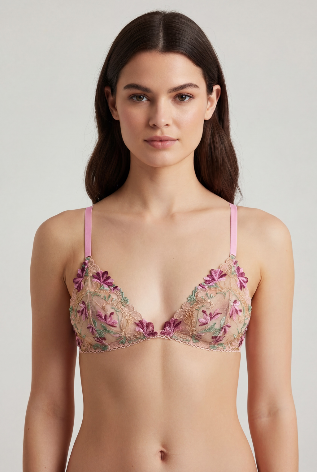 Aurore- Pastel Floral Print Bralette