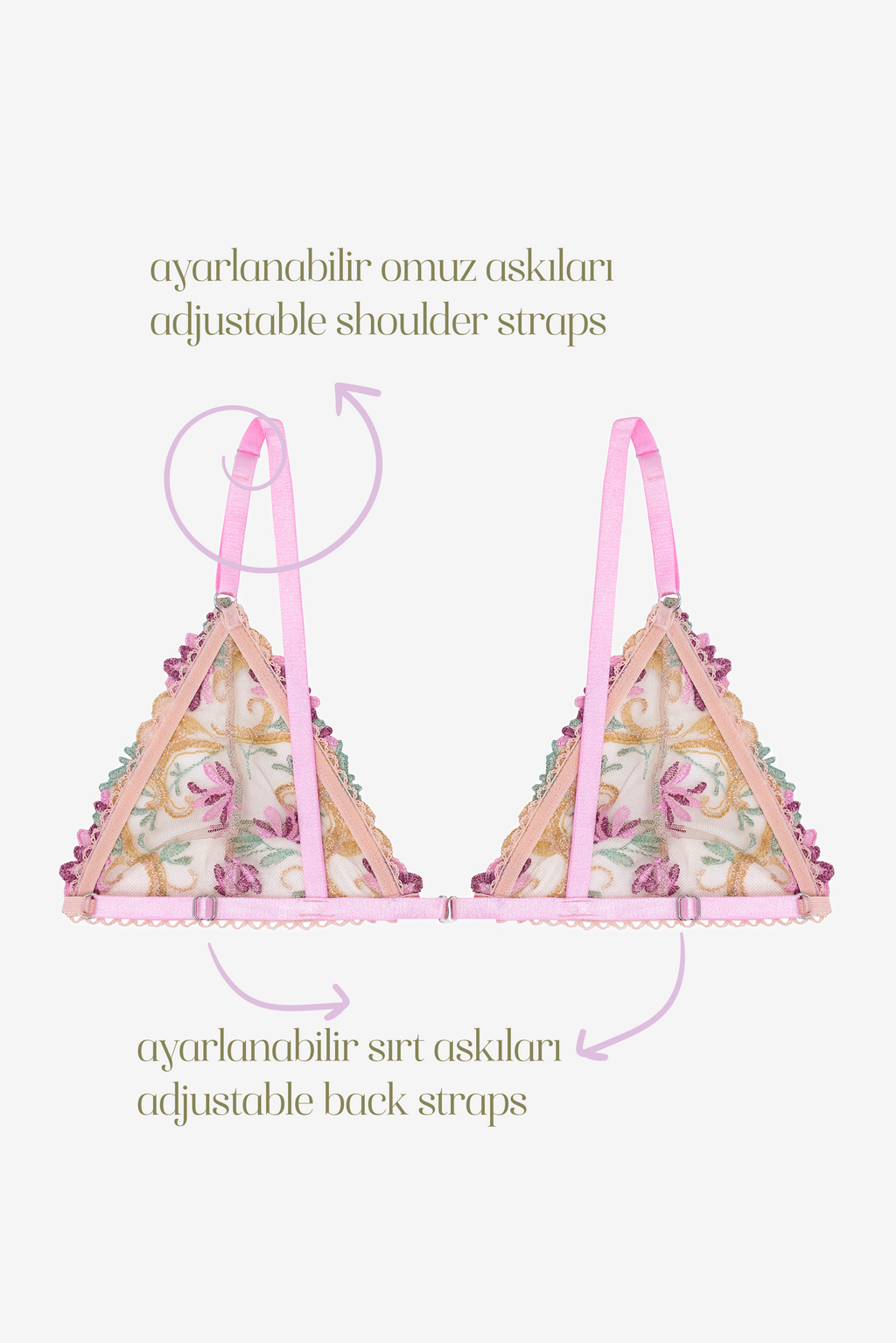 Aurore- Pastel Floral Print Bralette