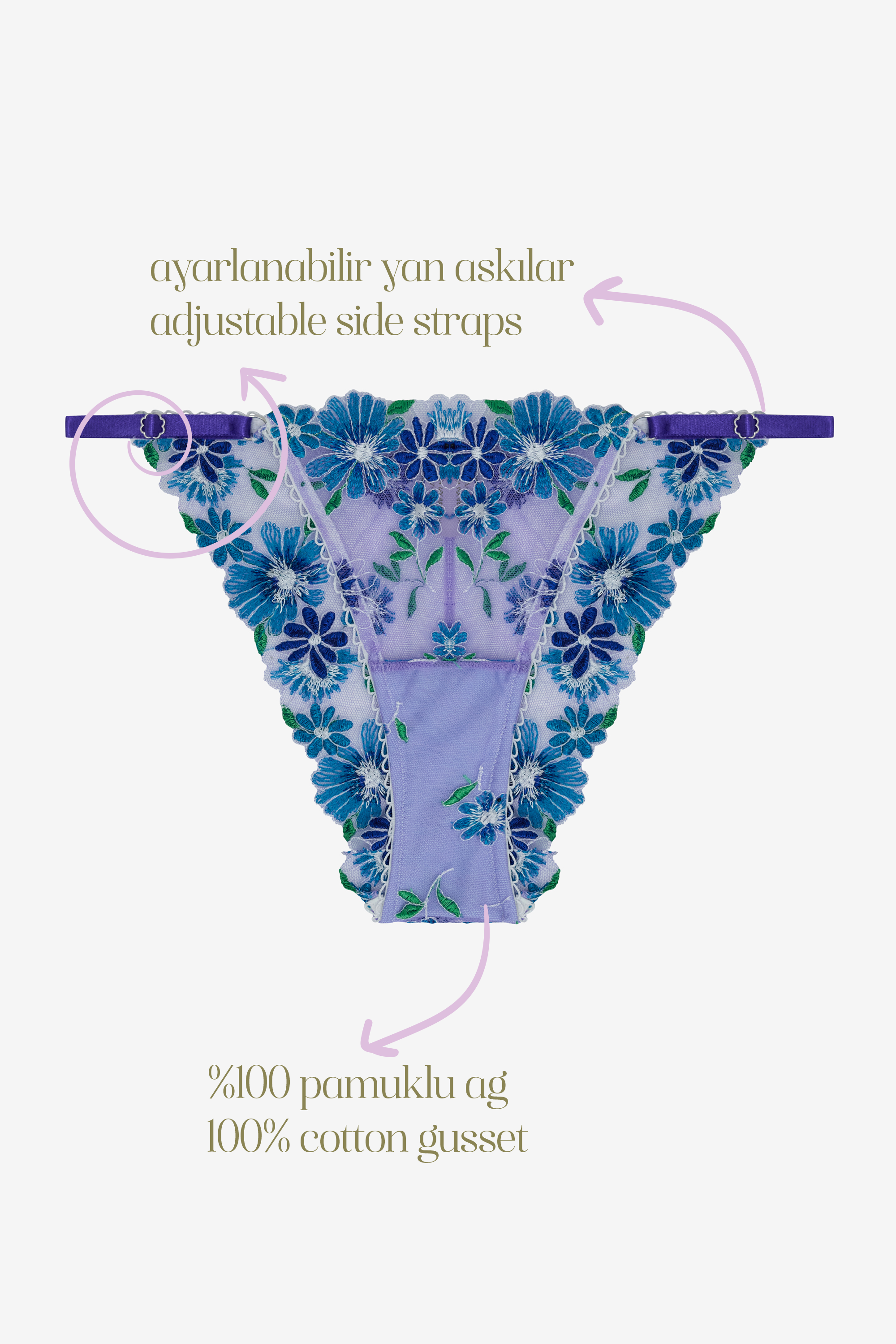Liliane - Lilac Floral Print Brief